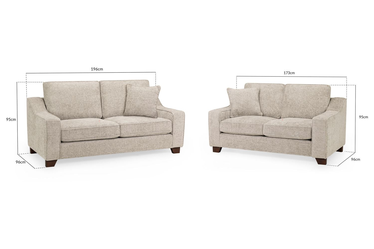 Brancaster Sofa Stone 3+2 Set