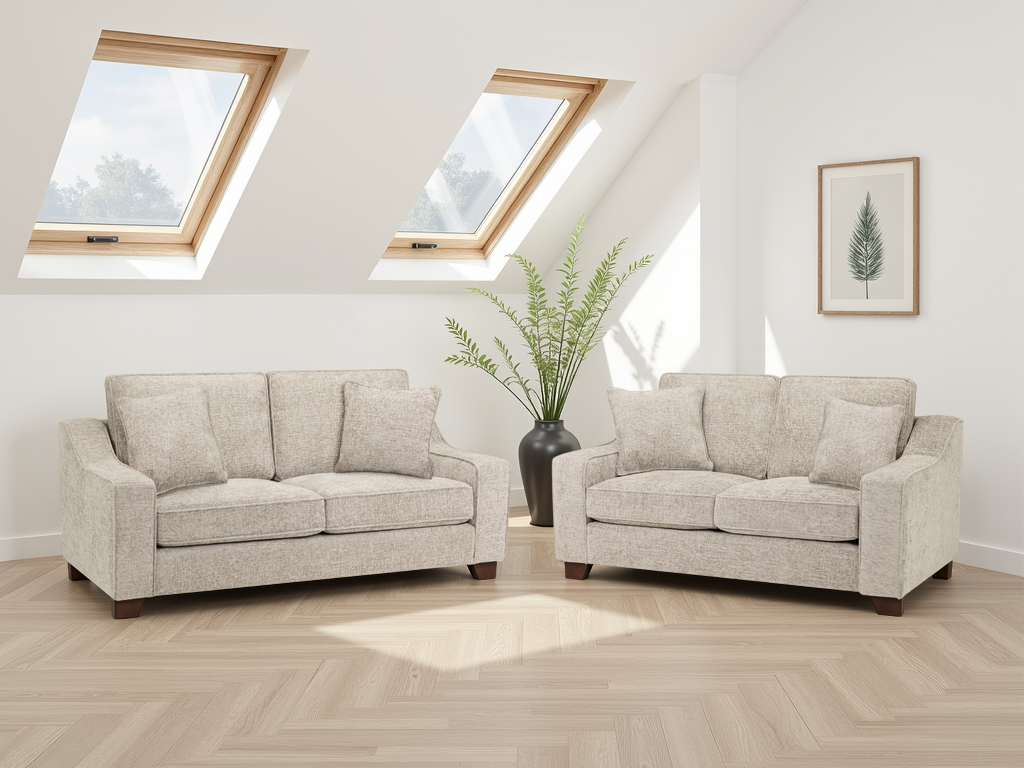 Brancaster Sofa Stone 3+2 Set