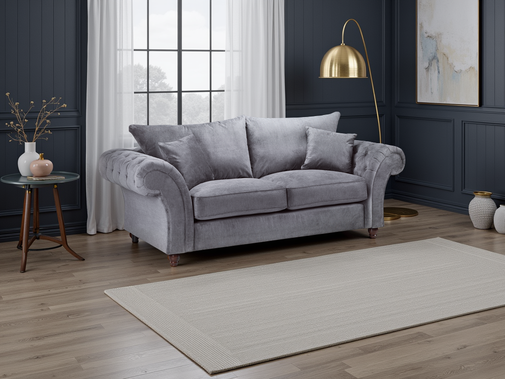 Holkham 3 Seater Sofa - Grey