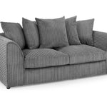 Filey Jumbo Sofa Grey 3 Seater