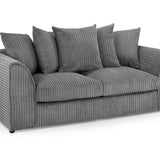 Filey Jumbo Sofa Grey 3 Seater