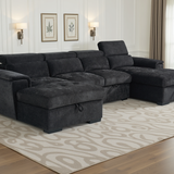 Lulworth Sofabed Black U Shape Corner