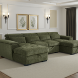Lulworth Sofabed Green U Shape Corner