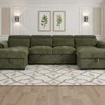 Lulworth Sofabed Green U Shape Corner