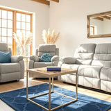 Kendal Manual Recliner Sofa Grey set