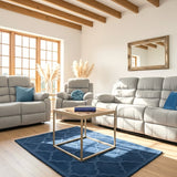 Kendal Manual Recliner Sofa Grey set